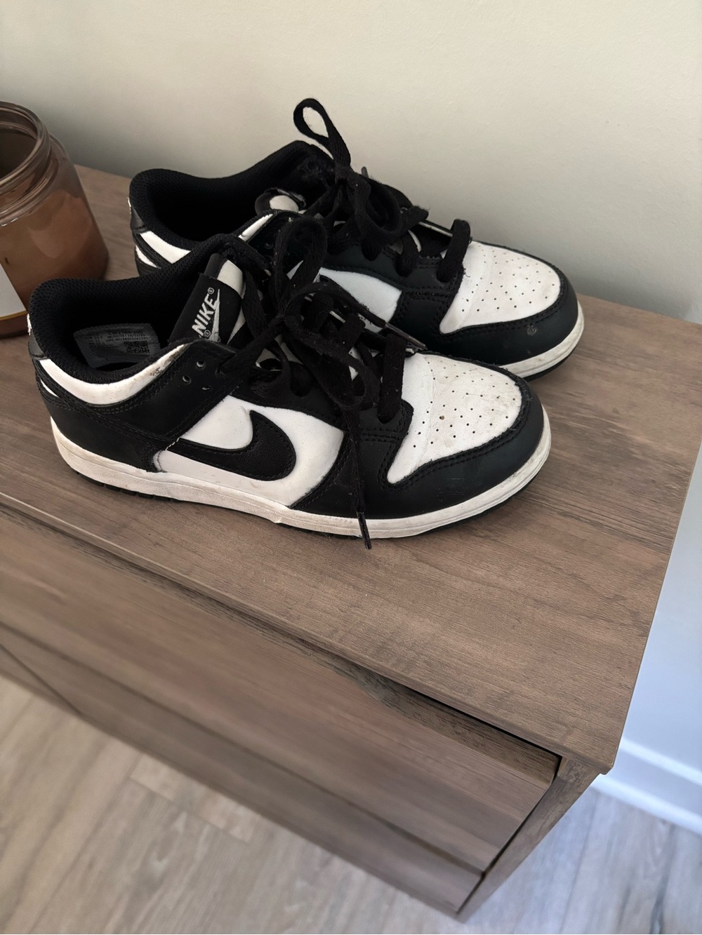 Nike Kids Black and White Low-Top Sneakers